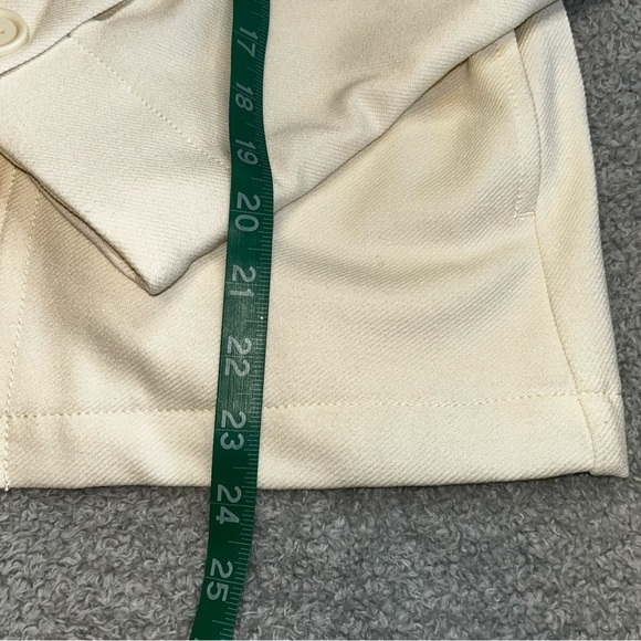 Max Studio Cream Pea Coat Structured Elegance - Picture 3 of 5